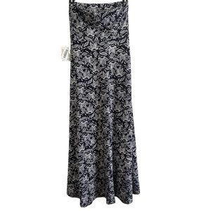 NWT LulaRoe Floral Maxi Full Length High Waisted Soft Skirt Size XXS